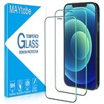 MAYtobe [2 Pack] Tempered Glass for iPhone 12 and iPhone 12 Pro Screen Protector, Bubble Free, Anti Scratch, Case Friendly, Easy to Install