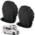 2 x caravan wheel cover, black wheel cover, caravan, tyre cover, tyre cover.