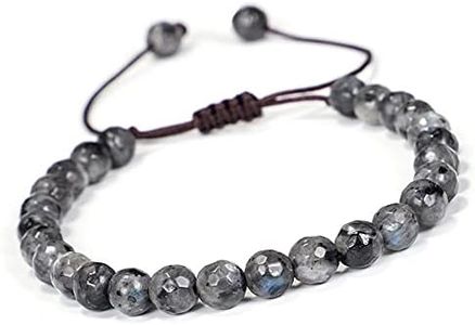 Unique Gems Buda Chakra pulsera de cuentas Labradorita auténtica Ø 8mm pulsera de energia