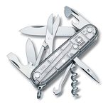 Victorinox Swiss Army Knife - Climber - 14 Functions, Multitool - Grey, 91 mm (1.3703.T7)