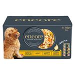 Encore 100 Percent Natural Adult Wet Dog Food, Chicken and Fish Selection Multipack in Broth 156g Tin (5 x 156g Tins)