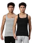 Levi's Men's Style #015 Sports Regular Fit Solid (015-VEST_Lt. Grey Melange,Black_M)