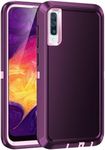 RegSun for Galaxy A50/A50S Case,Shockproof 3-Layer Full Body Protection [Without Screen Protector] Rugged Heavy Duty High Impact Hard Cover Case for Galaxy A50/A50S 2019 6.4",Purple/Pink