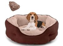 DRILLY Premium Fur Washable Dog/cat Bed with Blanket for Small |Medium | Large | Extra Large | XXL |XXXL |4XL Size Dogs | Cats | Puppy |pet | Rabbit | Persian cat | (S)