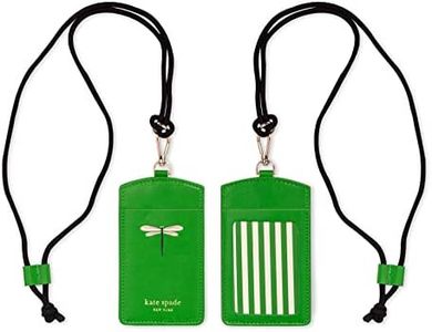 Kate Spade York ID Badge Holder with Lanyard, Vegan Leather Slim Card Wallet, Name Tag Case for Work, School, or Travel, Dragonfly Flight 232733