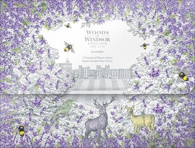 Woods of Windsor Scented Drawer Liners, Fragrant Lavender Liners for Drawers and Shelves to Delicately Fragrance Clothes and Linens, Bedroom Drawer Liners, Lavender Scent, 35cm x 50cm 5 Pack