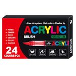 Wafeeq Acrylic Paint Markers Set – Dual Tip Waterproof Paint Pens for Rock, Wood, Glass, Fabric & DIY Art Crafts