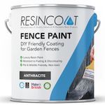 Resincoat - Fence Paint, Weather-Resistant Garden Fence Paint, Matte Finish Outdoor Wood Paint, Outdoor Paint for Garden Fence, Sheds, Cement Posts, and Gravel Boards, Anthracite Grey Fence Paint, 5KG