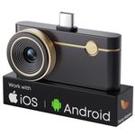 Thermal Master P3 - Thermal Camera for iPhone & Android, 8mm Macro Vision Infrared Imager with 35mK NETD, 512x384 Super Resolution, 2℃ Accuracy, -20℃-600℃ Range, Home PCB Inspection, Black