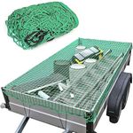 Polyethylene Cargo Net Luggage Netting (hook x 15) Mesh Truck Pickup Boat Nets for Secure Loads Truck Bed Cargo Net Trailer Net Cover Safety Net (2x3m)