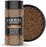 Smoked Bacon Salt - Bacon Seasoning Great for Cooking or as a Finishing Salt - Alderwood Smoked Sea Salt - 5 oz Shaker - Caravel Gourmet