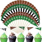 Dandat 400 Pcs Football Toothpicks Cupcake Toppers for Appetizers, Flag Football Picks Cocktail Picks Decorations Football Party Accessories Game Day Sport Birthday