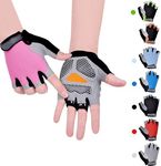 CubePlug Kids Boy Girl Cycling Climing Half Finger Gloves GEL Padded BMX Bike Fingerless [SPI1]