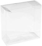 Hammont Clear PET Plastic Storage Boxes (8 Pack) 6"x6"x2.5" - Transparent Gift Boxes, Empty Containers Packing Box for Party Favors Ideal for Cookies, Ornament, Gifts, Wedding, Birthday and Parties