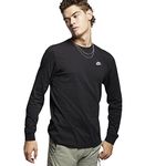 Nike Mens Long-Sleeve T-Shirt Black Medium