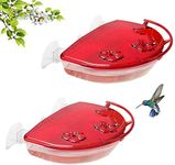 Solution4Patio 2 Pack Window Hummingbird Feeders, mangeoire colibri fenêtre, New Upgrade Stronger Suction Cups, 13-Ounce Nectar Capacity, Jewel Box Designed #G-B115B00-US