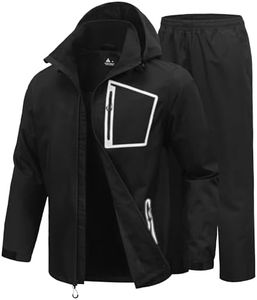 SWISSWELL Mens Reflective Rain Suit, Waterproof Breathable Set Golf