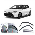 AC WOW 4x Rain Guards Wind Deflectors for TOYOTA Corolla (E210) Hatchback 2019 2020 2021 2022 2023 2024 2025
