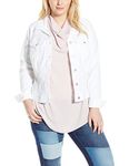 Jessica Simpson Women's Pixie Denim Jacket White, White, 3X