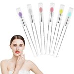 Silicone Lip Brush - Yoizyfree Lip Brushes Reusable Lip Mask Applicators Lip Gloss Brush Lipstick Brush Makeup Applicator Beauty Tool Kits for Lipsticks,Lip Gloss,Lip Balm and Other Cream Makeup Products (6 PCS)