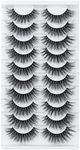 6D Fluffy Volume Lashes 16mm Soft Natural Faux Mink Lashes Wispy False Eyelashes - Thick Dramatic Reusable Makeup Fake Eye Lashes Pack 10 Pairs -Happy Heartbeat (iD13)