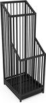 INDIAN DECOR. 567766 Umbrella Stand- Umbrella Rack Black Metal Umbrella Stand, Umbrella Storage Bucket for Household Commercial Hotel Bank, with Detachable Drip Tray, Easy to Clean