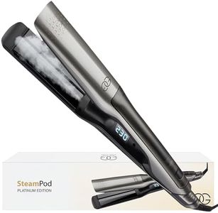 Lisseur Vapeur Platinum Golden Goods Steampod Pro Vapeur puissante, Fer a Boucler 10 réglages de température jusqu'à 230ºC, Tous types de cheveux Céramique et ionique, Lisseur Cheveux