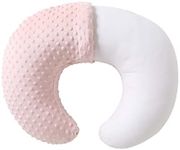 QUENESS Nursing Pillow and Positioner, Breastfeeding, Bottle Feeding, Baby Sitting Support with Removable Ultra Soft Cover, Tummy Time Support for Baby Boys and Girls (Lightpink)