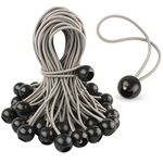 BINGCOBBER Bungee Cord with Balls 23cm Heavy Duty Bungee Balls 50 PCS Elastic Cord for Tarpaulin, Tents, Camping Tarps and Household Items