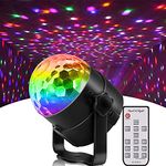 YouOKLight Party Lights DJ Disco Lights, Sound Activated Strobe Light Stage Light with Remote Control, 6 Colors RGB 7 Modes Disco Ball Light, Disco Lights for Home Dance bar Karaoke Show Club