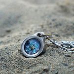 Compass Necklace, Mecarmy Keychain Compass with High Sensitivity, Waterproof IPX5, Ultra Compact and Lightweight, Designed for Hiking, Camping, Military and Navigation Activities (TC4 Titanium)