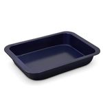 Zyliss E980190 Non-Stick Oven Tray | 30cm x 20cm | Carbon Steel | Dark Blue | Baking Tin/Bakeware/Roasting | Dishwasher Safe | 5 Year Guarantee