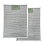 2pcs Cooker Hood Filters, Universal Cooker Hood Metal Grease Filter, Extractor Fan Filter, Metal Mesh Filters, Extractor Vent Filter (260 * 230 * 9mm)