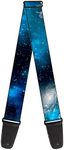 Buckle-Down Premium Guitar Strap, Galaxy Blue/Blue, 29 to 54 Inch Length, 2 Inch Wide