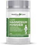 Healthy Care Super Magnesium Raspberry Powder - Supports Muscle Function and Boosts Energy Levels - All Natural Ingredients - 200 g