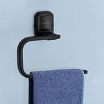 Plantex 304 Stainless Steel Napkin Holder for Wash Basin/Towel Ring for Bathroom/Towel Hanger/Bathroom Accessories - Cute (Black)