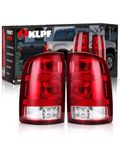 OKLPF Rear Brake Tail Light Compatible With 2007-2014 GMC Sierra 1500 2500HD 3500HD Replace 25958484 25958485,Replace Red Taillight Assembly,Included Bulbs and Harness,Driver and Passenger Side