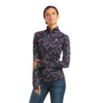 Ariat Female Lowell 2.0 1/4 Zip Baselayer Team Print X-Small