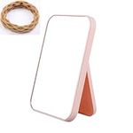 Makeup Mirror Fashion Mirror Portable Folding Vanity Mirror, Countertop with Bracket, Large Mirror Surface Table Vanity Mirror, 8 Inch Portable Folding Travel Mirror Adjustable Simple Makeup Mirror