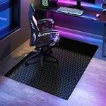 SALLOUS Chair Mat for Hard Floor, 47" x 36" Vinyl Gaming Chair Mat for Hard Surface, Multi-Purpose Hard Floor Protector Desk Chair Mat for Home Office, Updated Version (Black)