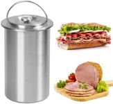 Stainless Steel Ham Maker Meat Press Cooker for Making Healthy Homemade Deli Meat with Thermometer - Kitchen Bacon Meat Pressure Cookers Boiler Pot Pan Stove