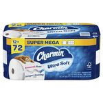 Charmin Ultra Soft Toilet Paper 12 Mega XL Rolls, 336 Sheets Per Roll (Packaging May Vary)