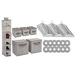 Delta Children Nursery Storage 48 Piece Set, Grey