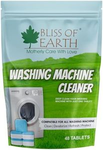 Bliss of Earth Washing Machine Cleaner 48 Count, Powerful Descaling and Deodorizing for Front Load and Top Load Washers, Deep Cleaning to Clean Inside Drum & Laundry Tub Seal