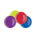 Colourworks Melamine Snack Plates, 23 cm, Multi-Colour, Set of Four