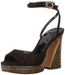 Vince Camuto Women's Inna Studded Platform Heel Sandal Wedge, Black, 3 UK