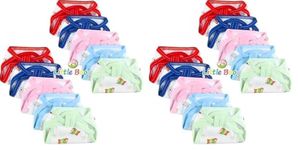 Little Boo new born Baby's Cotton Cloth Diapers/Langot/nappy U Shaped Washable and Reusable Nappies (Multicolour,0-6 Months) Pack of 20