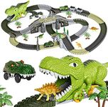 TUMAMA Dinosaur Race Track Toys,Fle