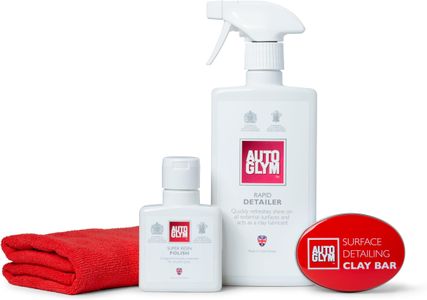 Autoglym Clay Detailing Kit – Rapid Detailer, Resin Polish, Clay Bar, Cloth