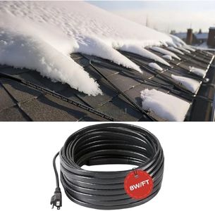 H&G lifestyles Roof Snow De-Icing Heating cable Self-Regulating-Plug-in Ready Heat Cable 140 feet 8 Watts Per Foot